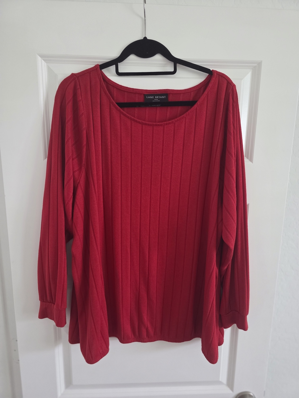 Lane Bryant Vibrant Red Long Sleeve Holiday Sweater. Plus Size 26/28 4x.
